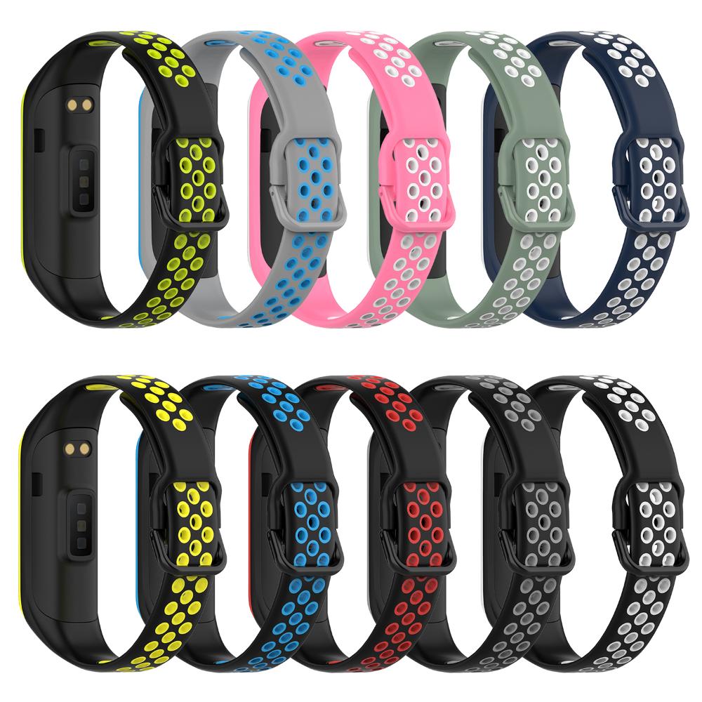 Soft Double Color Watchband Silicone Replacement Strap Bracelet