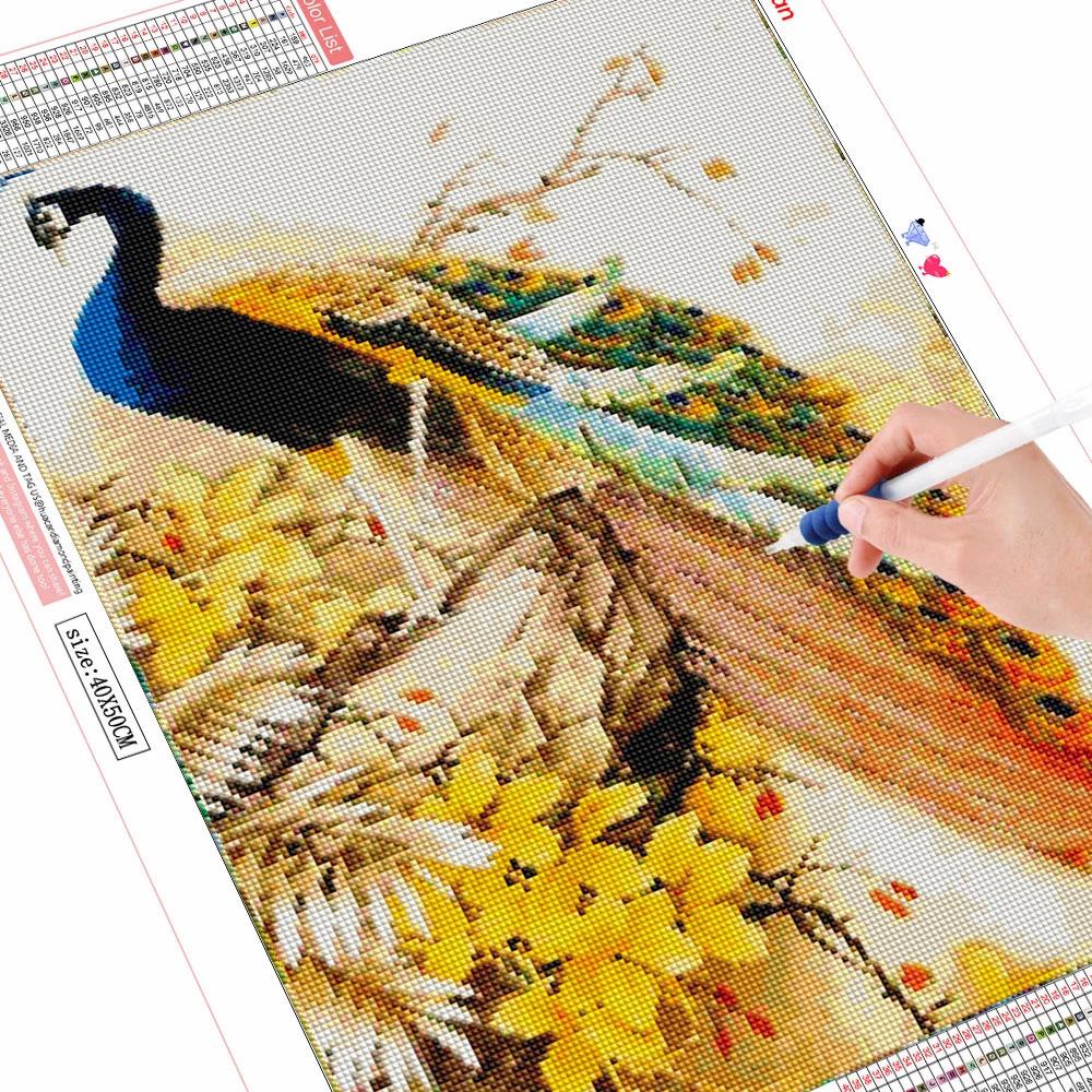 5d Diamond Painting New Arrivals Peacock Diamond Embroidery Sale Animal Rhinestones Mosaic Cross Stitch Decortion