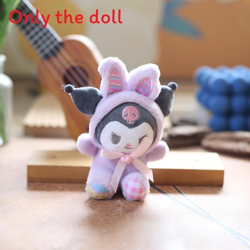 Cute Kuromi Cinnamoroll My Melody With Bow Rabbit Shaped Plush Pendant Toy