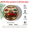 2D Flat 1pc Vintage Classic Truck Aluminum Decoration Plaque, Colorful Classic Truck Pattern Signs, Garage Decor, Workshop Decor and Farmhouse Decor