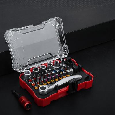 38pcs Precision Screwdriver Socket Multifunctional Industrial Grade Ratchet Wrench Set