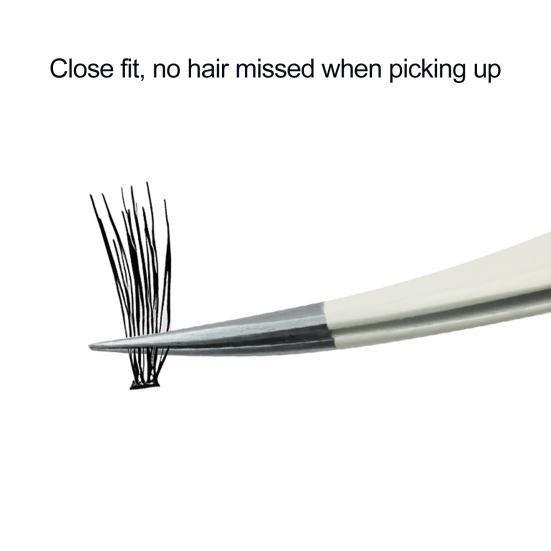 False Eyelash Tweezers for Eyelash Extension Stainless Steel Tweezers with Curved And Elastic Handle Makeup Eyelash Tool for Professional Makeup