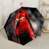 Man United's Star Player Action Outdoor Automatic Umbrella Compact 8-Rib Lightweight Compact Design Perfect for Outdoor Adventures Fashion Lovers