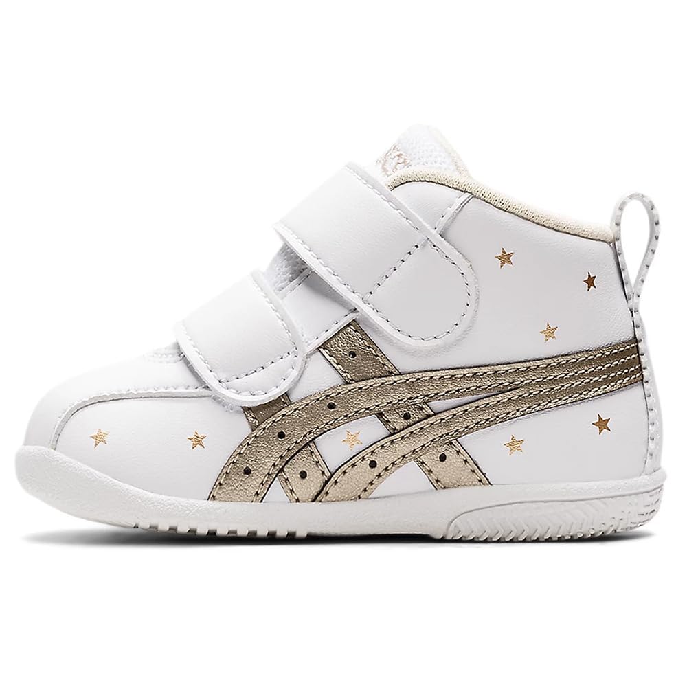 Sukusuku First First to Second cm Shoes, Baby, Mid-Cut, White/Champagne Gold, 223, 12.5