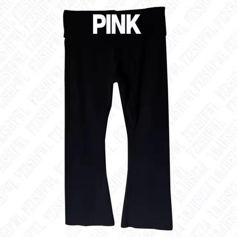 Pants Export Fashion New Arrival Letters Print Casual Pure Color Pants American Fashion Elastic Waist Basic Pants