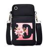 2024 Mobile Phone Bag Women's Messenger Bag New Alphabet Letter Printing Black Shoulder Bag Change Bag