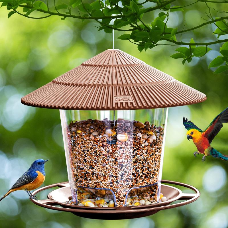 Minimalist Automatic Outdoor Bird Feeder Hanging Leakproof for Hummingbirds Backyard Patio Home Garden Decor