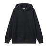 Trendy Unisex Heavyweight Retro Hoodie: Plain Color, Drawstring-Free, Loose Fit for Autumn/Winter