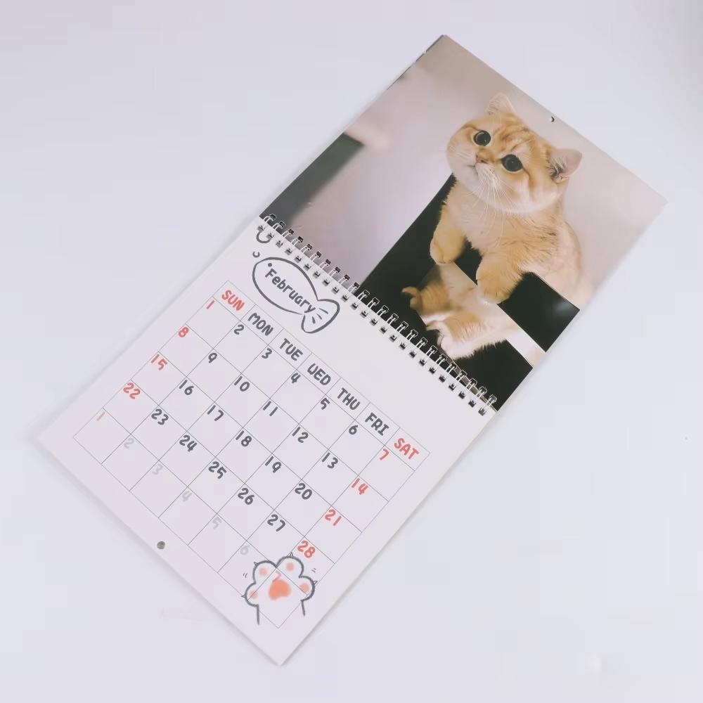 2026 Verspielter Katzenkalender-Planer Monatlicher und täglicher Organizer mit niedlichen Katzenillustrationen Niedlicher Katzen-Schreibtischorganizer