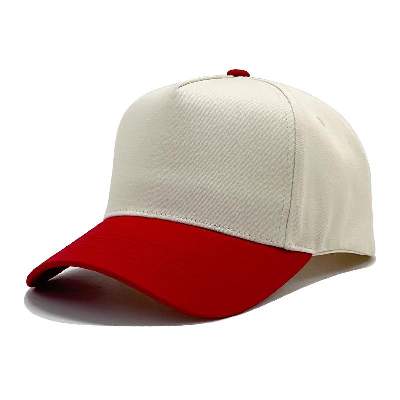 High-quality color matching pure cotton five-piece hardtop baseball cap embroidered light plate truck driver hat men's and women's casual hat