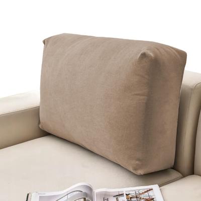 Funda Para Cojín Respaldo de Sofá 40-80 Beige Capuchino Terciopelo Elástico [57W-Cp]