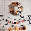 Halloween Burlap Ghost Wreath Front Door Decor Spooky Holiday Home Decoration