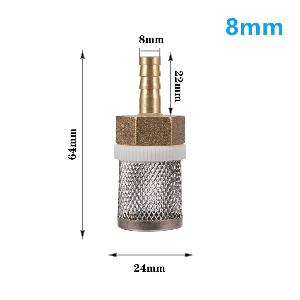 1/2" Thread Stainless Steel Mesh Hose Micro-filter Kit 4mm-20mm Garden Irrigation Car Wash Aquarium Fish Tank Water Filters 5Pcs