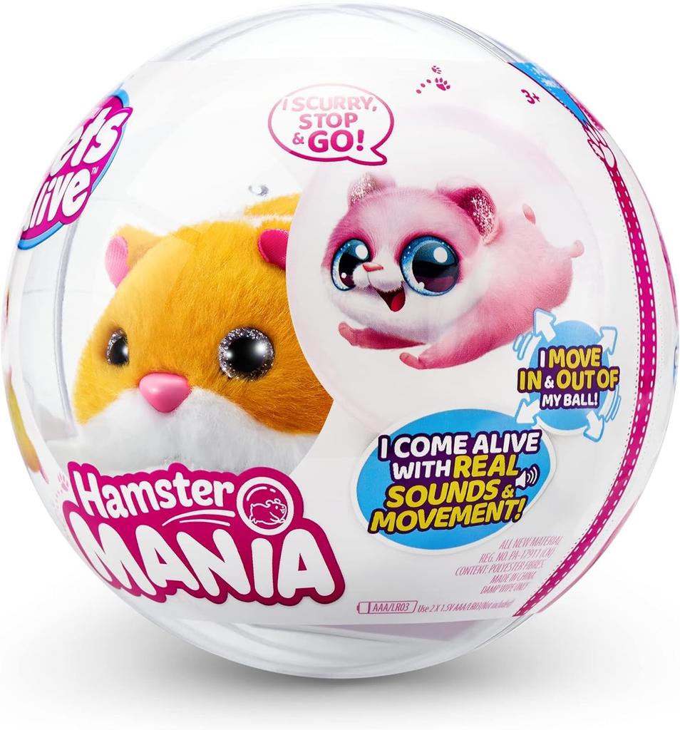 Pets Alive Hamster (Orange) Electronic Pet Plush Toy That Squeals and Runs Around! [Parallel Import]