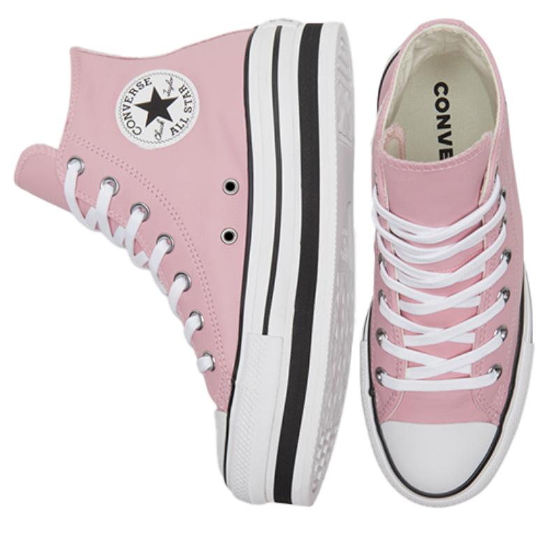 Converse All Star Chuck Taylor Round Toe Lace-up Breathable Lightweight High Top Canvas Women's Pink White