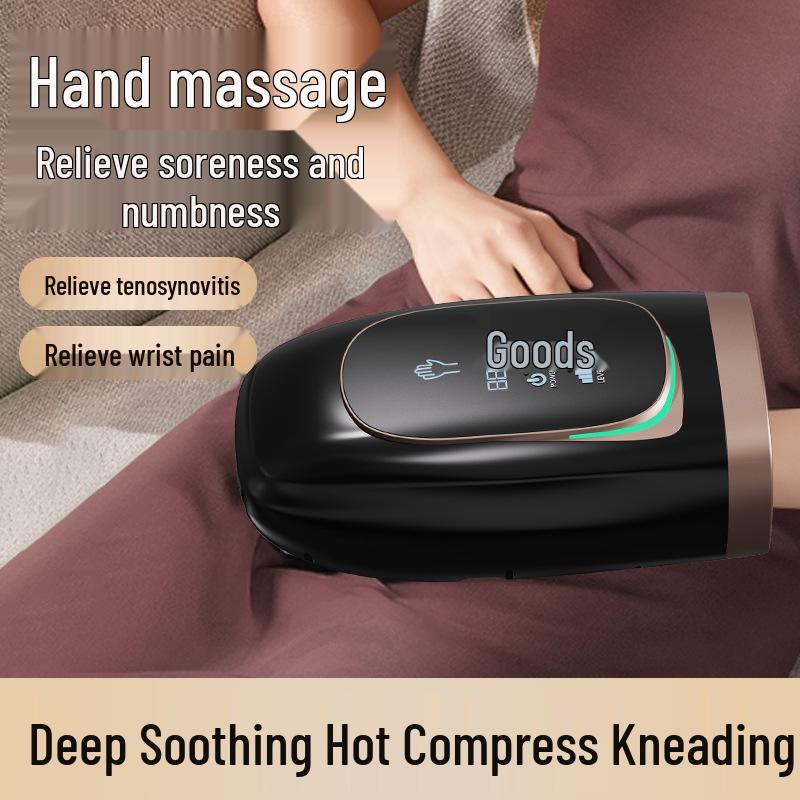 Electric Hand Massager with Airbag, Heat, and Finger Joint Kneading