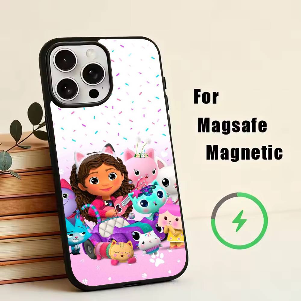 

G-Gabby Cats Phone Case For iPhone17,16,15,14,13,12,11 Plus,Pro Magnetic with Magsafe Wireless Charging iPhone17