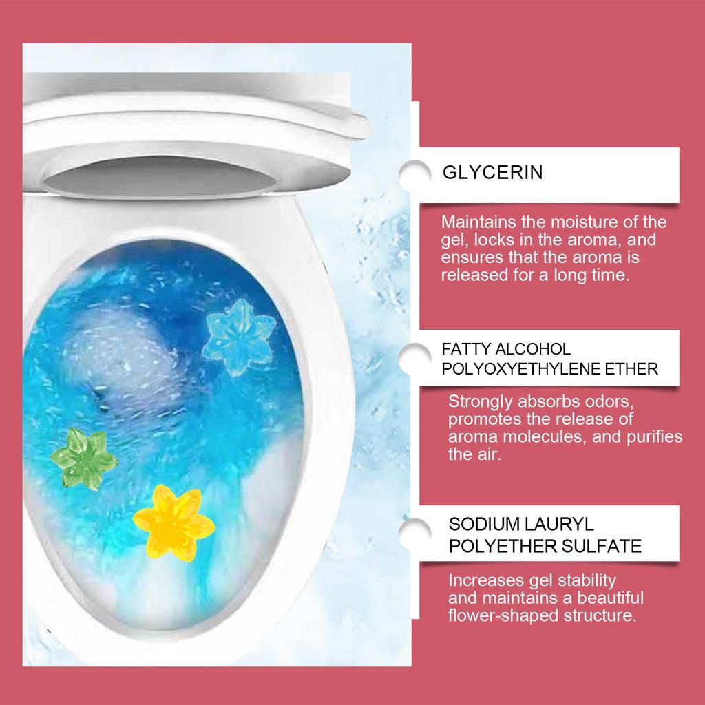 Żel do toalety Dezodoryzujący Kwiatowy Domowy Toaleta Odkamieniający Dezodoryzujący Pozostawiający Zapach Dezodoryzujący Środek do Czyszczenia Toalet