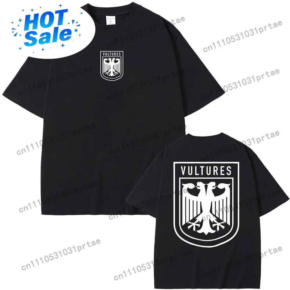 Rapper Kanye West Vultures New Music Album Graphic T Shirts Unisex Wounisex Hip Hop Fashion Oversized Tshirts Malecotton Tshirt Black
