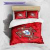Portugal Fußballmuster Bettwäsche Heimdekoration Geburtstagsgeschenk (1 Bettbezug + 2 Kissenbezüge, ohne Füllung),Fanartikel.