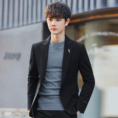Casual Kostym Koreansk Version Smal Passform Snygg Affärsklänning Vår och Höst Trend Herr Liten Kostymjacka