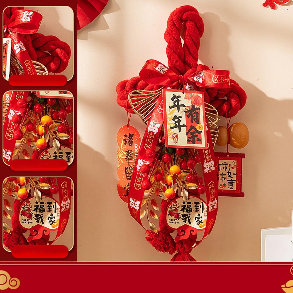 New 2026 New Year Pendant Year of the Horse Red Lucky Spring Festival Decor Entrance Door Decor Festive Atmosphere