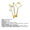 Cake Display Stand Reusable 3 Parts Zinc Alloy Multipurpose Sweets Tray Rack for Wedding