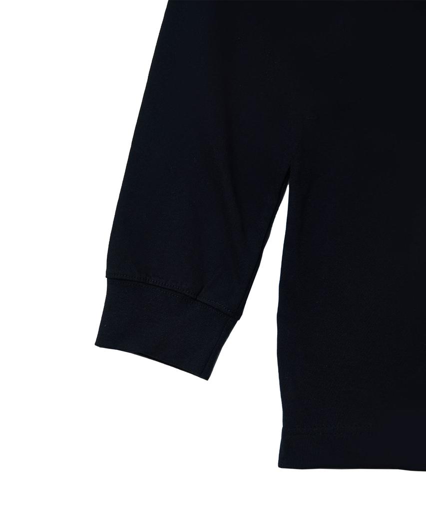 TEN PAST SEVEN Logo Print Long Sleeve T-Shirt - Black