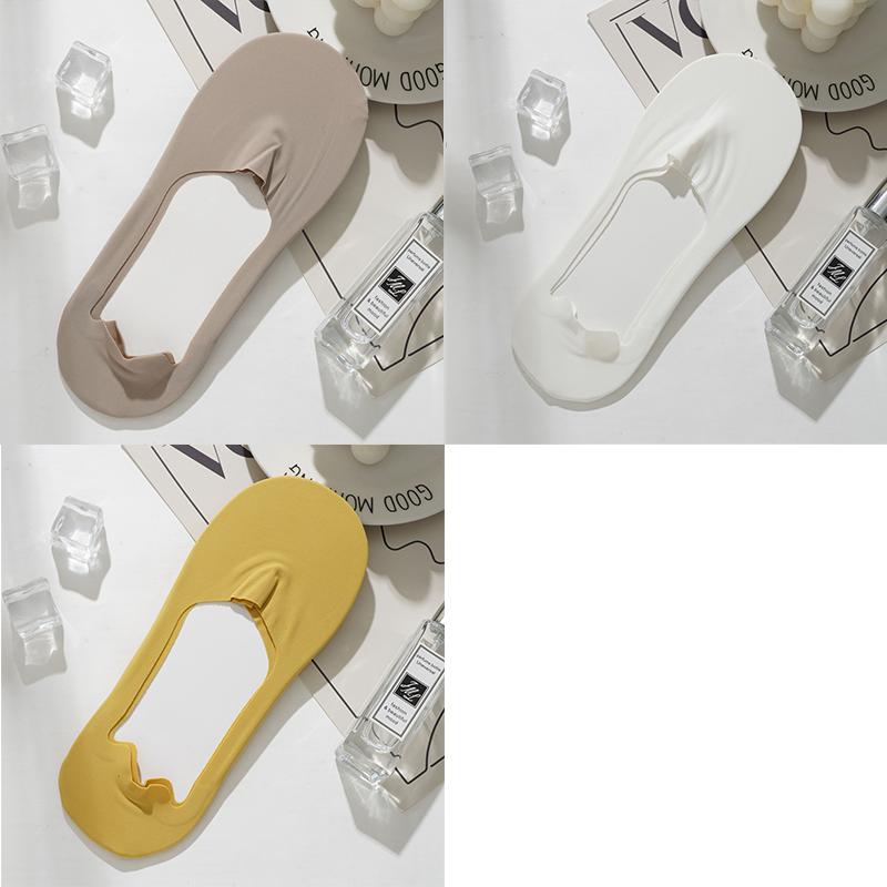 3 Pairs Men's Low Cut No Show Socks Summer Invisible Boat Socks Casual Non-slip Shallow Cozy Cotton Socks