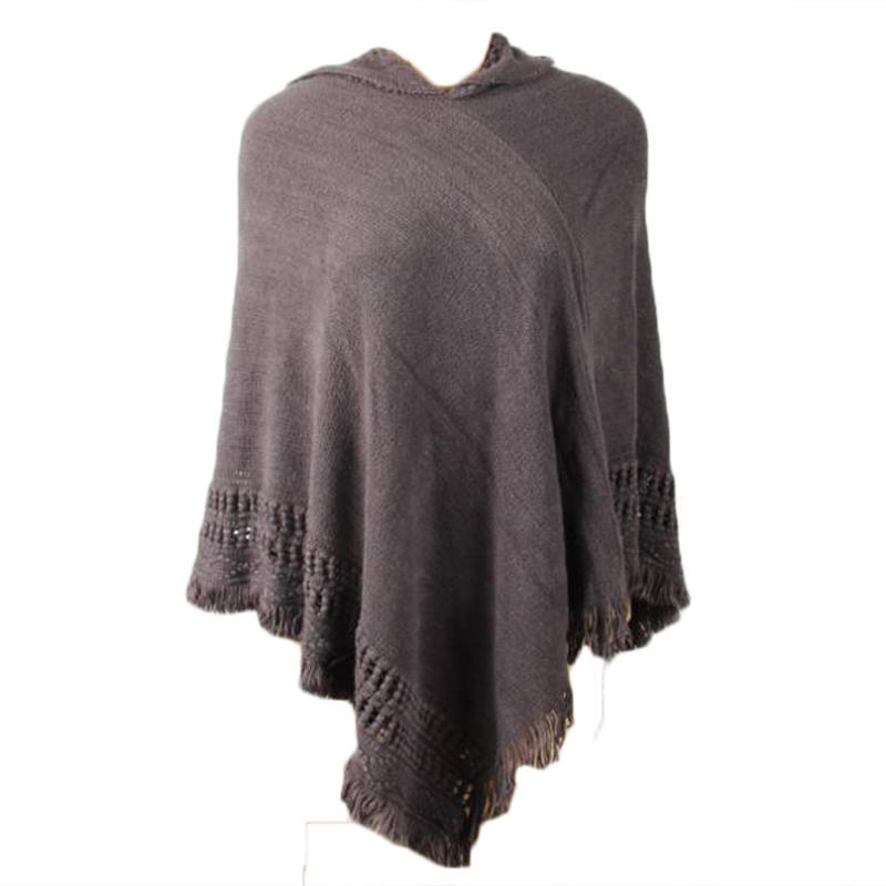 hooded poncho sweater women's