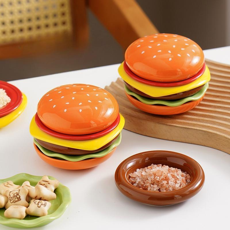BR6pcs/set Ceramic Seasoning Dish Set Appetizer Tableware Dipping Sauce Seasoning Household Small Plates Soy Sauce Cheese PlateEY