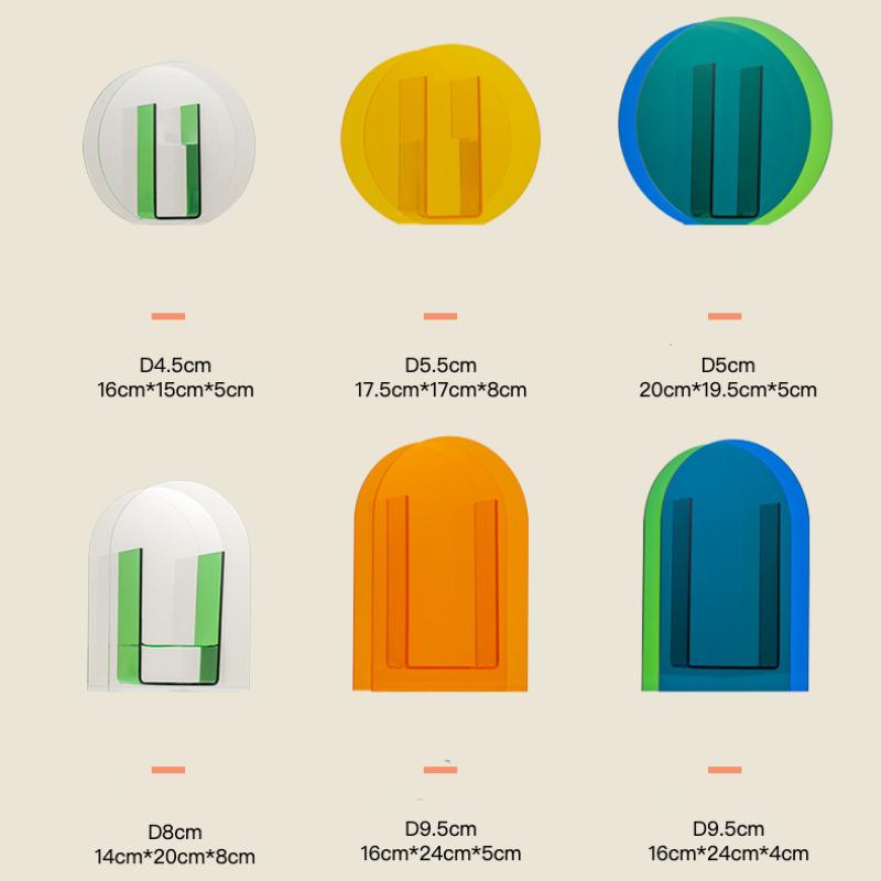 Rainbow Color Ins Style Acrylic Vases Floral Container Wedding Party Home Office Shop Design Decoration