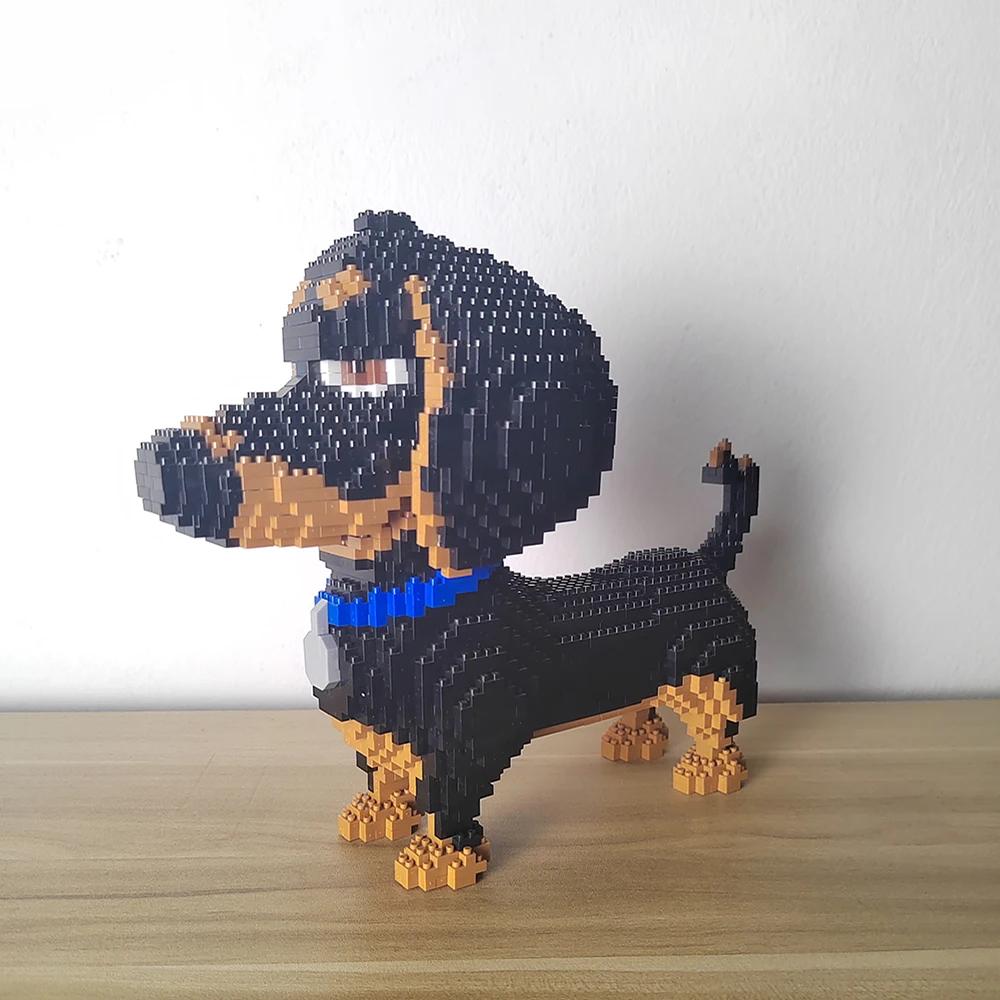 Dalmatian and Dachshund Set 3D Micro Mini Building Block Toys - Exquisite for Pet Enthusiasts, Home Decor & STEM Learning Toy