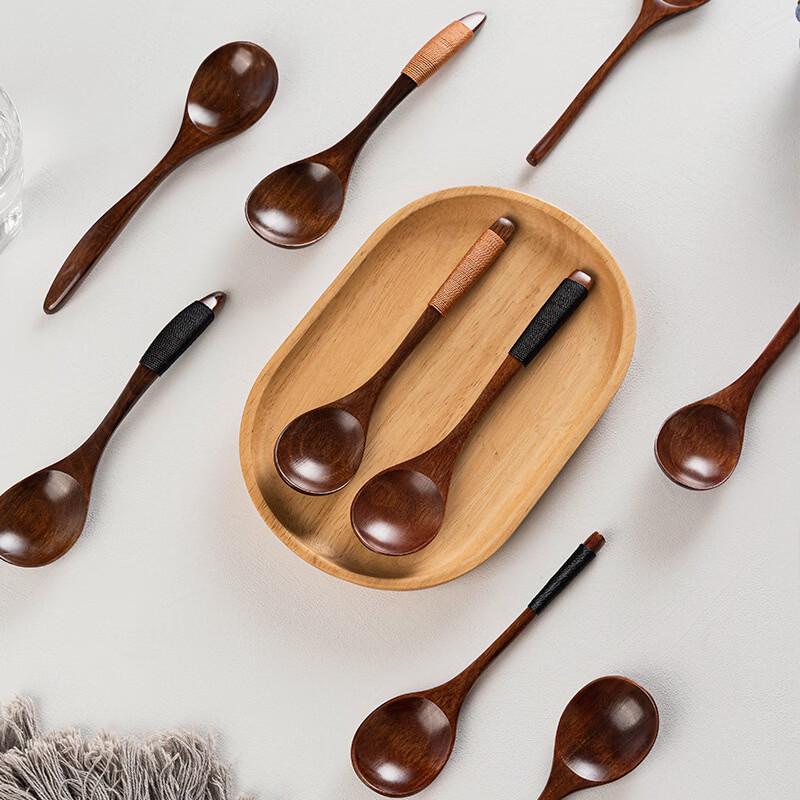 Abay Nanmu Wooden Mouse Tail Spoons Set