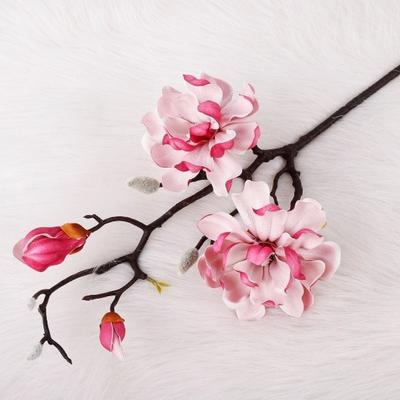 Real Touch Artificial Magnolia Flower Realistic EVA Simulation Big Magnolia Handmade Fake Flower Wedding Party Decor