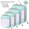 Four-Piece Compression Travel Storage Bag Set for Clothes, Toiletries, Digital Gear, and More