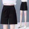 2025 Women's High-Waisted Wide-Leg Capris, Summer Casual Loose Fit Plus Size Shorts for Middle-Aged Moms