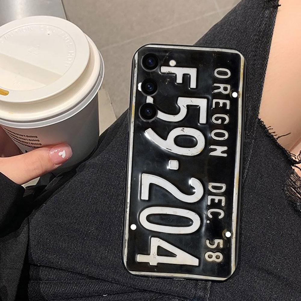 

Lucky License Plate Number Phone Case For Samsung Galaxy S26 S25 EDGE S24 S23 S22 S21 S20 FE S10 Ultra PLUS LITE DIY Case Cover Samsung S225G