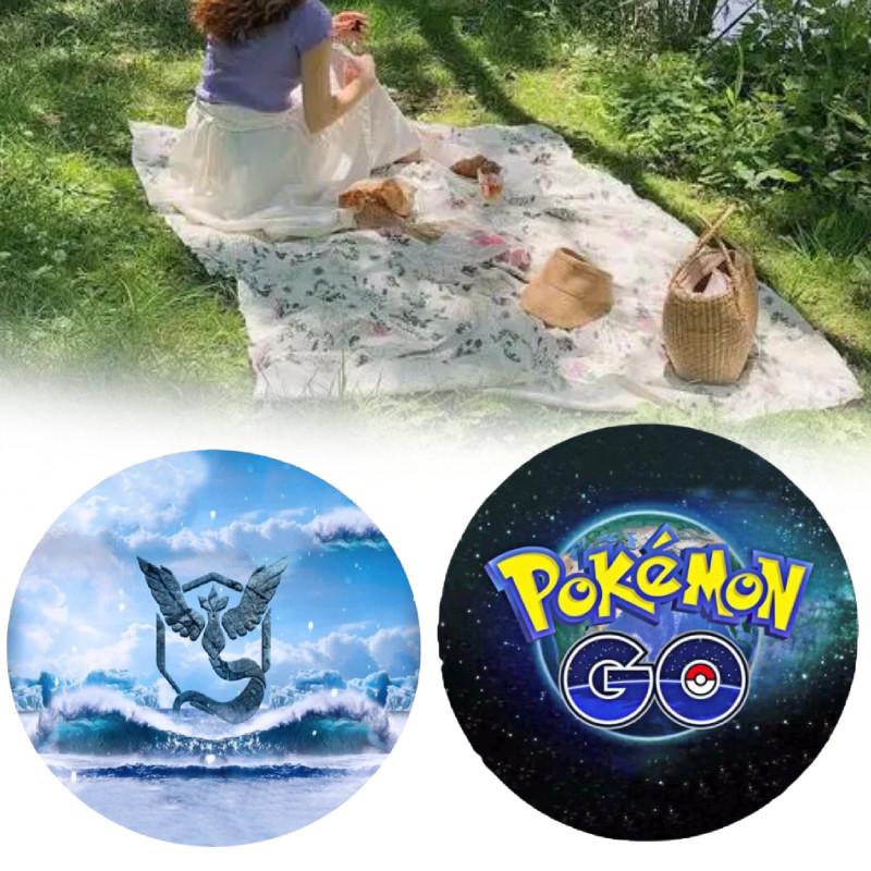 Pocket Monsters Printed Beach Towel Summer Large Round Picnic Blanket Yoga Mat