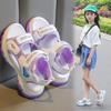 New Summer Girls' Sandals - Fashionable Princess Style Non-Slip Soft Sole Sports Beach Shoes for Big & Little Kids