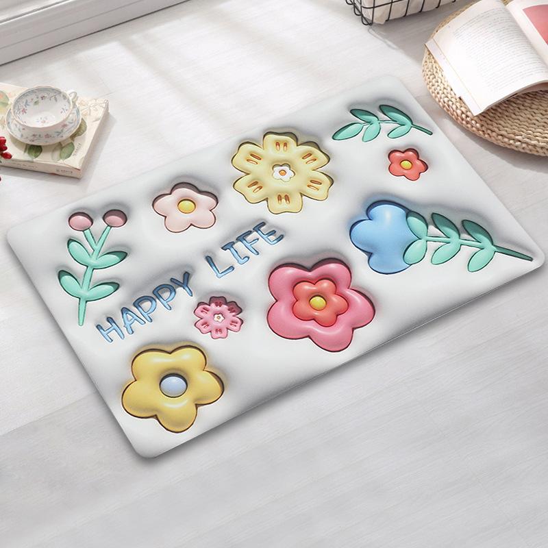Diatom Mud Bedroom Bed Rug Living Room Coffee Table Children's Floor Mat Non-slip Comfortable Soft Foot Mat Cartoon Door Mat