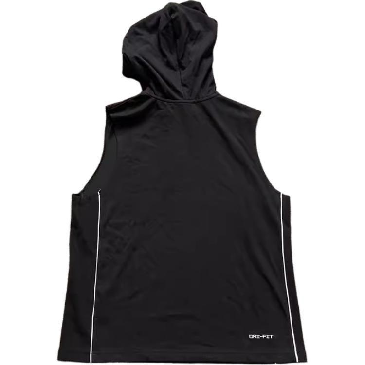 Nike Gilet con Cappuccio Traspirante Logo Standard Issue Dri-FIT Nero DH7442-010