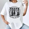 Hexe T-Shirt Damen Kawaii Hip Hop Bunt Klassisch Grafik Gothic T-Shirt Grafik 80er Gothic Pastell Trendig Atmungsaktiv