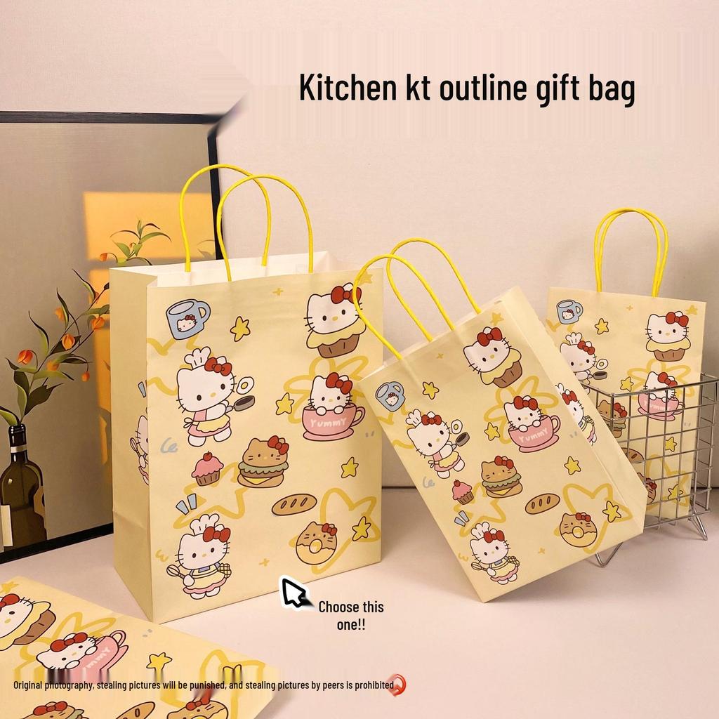 Cute Cartoon Kraft Paper Tote for Jewelry & Small Gifts