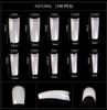kads 500pcs French Acrylic Nail Tips 3 Colors/Box Fake Nails Clear Half Cover Artificial False Nails Half Tips Box DIY Nail Art