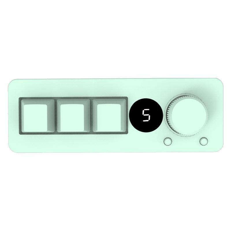 Customizable Mini Mechanical Keyboard with Knob (3-Key/4-Key, One-Key Copy/Paste/Cut)
