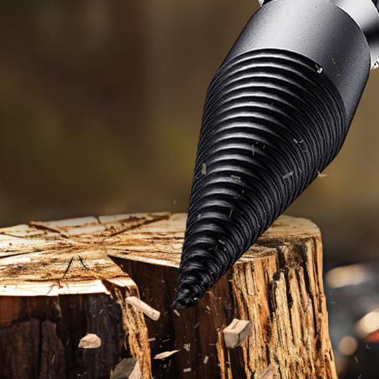 Firewood Drill Bit Set Heavy Duty Wood Log Splitter Detachable Electric Drills Screw Cone Driver Tool Firewood Prep Tool for Splitting Woods