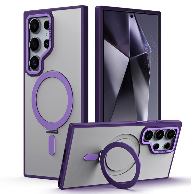 Ultra Strong Shockproof Case For Samsung Galaxy S25 Ultra S24 S23+ Plus With N52SH Strong Magnetic Hidden Metal Ring Stand