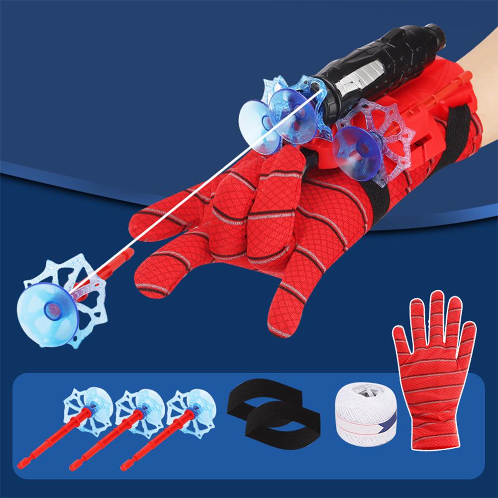 Spider Web Launcher Wrist Launcher Suction Cup Toy Spider Web Glove Set Party Kids Cosplay Gift Funny Children Educational Toys