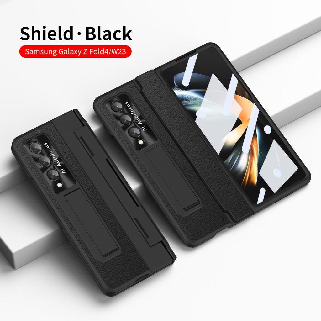 "Kožené ochranné pouzdro Samsung Z Fold5 pro FOLD4/FOLD3 - Plné krytí, Ochrana proti pádu, Kompatibilní s pantem"